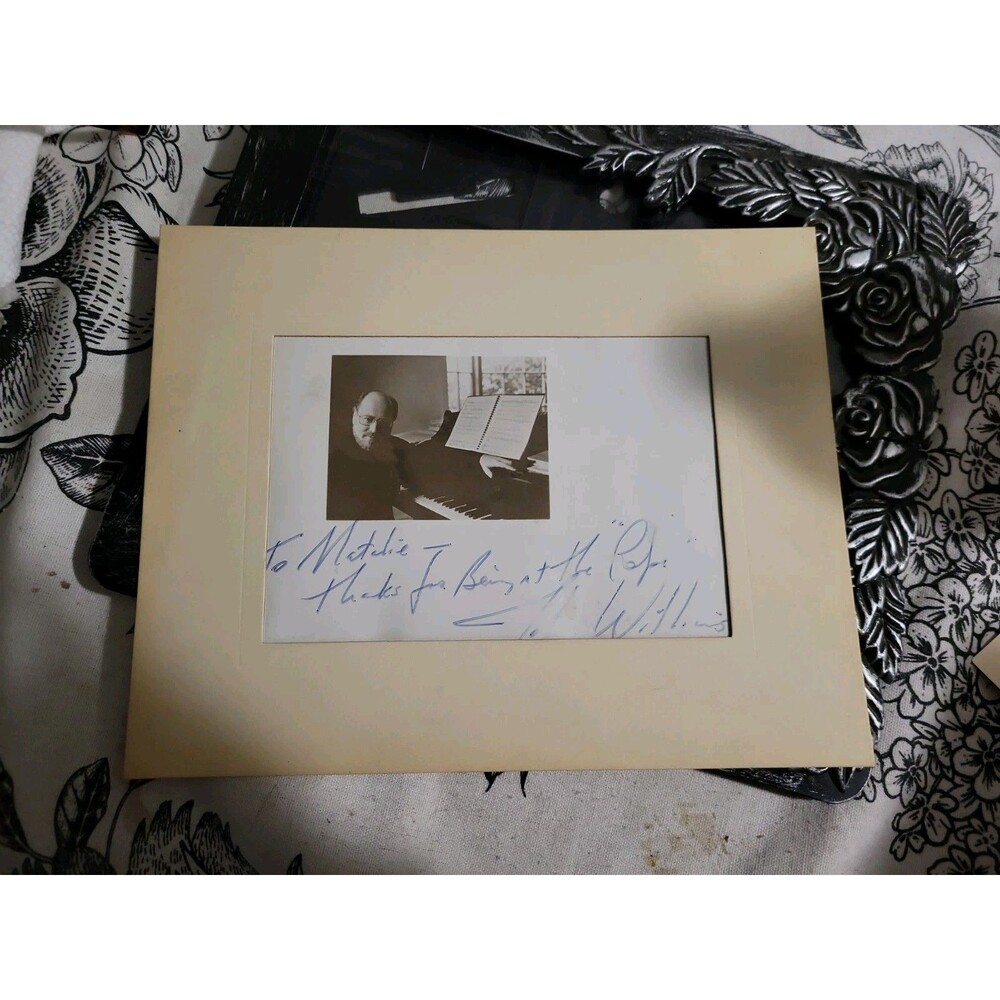 John Williams Signed Autograph Photo Boston Pops 1980s? Vtg Natalie